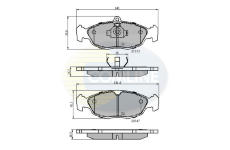 Sada brzdových platničiek kotúčovej brzdy COMLINE CBP0134