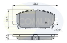 Sada brzdových platničiek kotúčovej brzdy COMLINE CBP01507