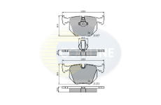 Sada brzdových platničiek kotúčovej brzdy COMLINE CBP01547