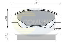 Sada brzdových platničiek kotúčovej brzdy COMLINE CBP01552