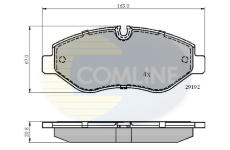 Sada brzdových platničiek kotúčovej brzdy COMLINE CBP01555