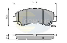 Sada brzdových platničiek kotúčovej brzdy COMLINE CBP01577