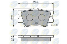 Sada brzdových platničiek kotúčovej brzdy COMLINE CBP01581