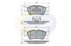 Sada brzdových platničiek kotúčovej brzdy COMLINE CBP01590