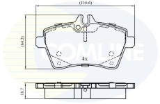 Sada brzdových platničiek kotúčovej brzdy COMLINE CBP01592