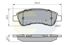 Sada brzdových platničiek kotúčovej brzdy COMLINE CBP01604