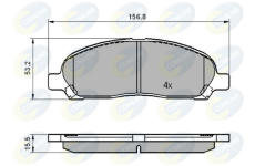 Sada brzdových platničiek kotúčovej brzdy COMLINE CBP01606