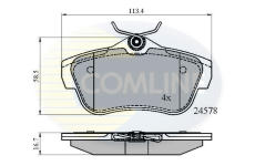 Sada brzdových platničiek kotúčovej brzdy COMLINE CBP01622