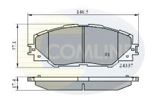 Sada brzdových platničiek kotúčovej brzdy COMLINE CBP01625