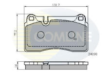 Sada brzdových platničiek kotúčovej brzdy COMLINE CBP01626