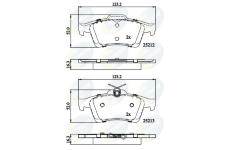 Sada brzdových platničiek kotúčovej brzdy COMLINE CBP01629