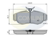 Sada brzdových platničiek kotúčovej brzdy COMLINE CBP0162