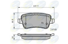 Sada brzdových platničiek kotúčovej brzdy COMLINE CBP01630