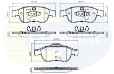 Sada brzdových platničiek kotúčovej brzdy COMLINE CBP01677