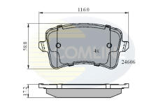 Sada brzdových platničiek kotúčovej brzdy COMLINE CBP01709