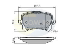 Sada brzdových platničiek kotúčovej brzdy COMLINE CBP01712