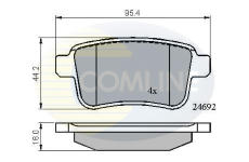 Sada brzdových platničiek kotúčovej brzdy COMLINE CBP01715