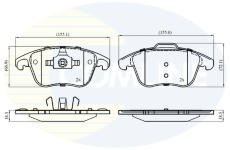 Sada brzdových platničiek kotúčovej brzdy COMLINE CBP01720