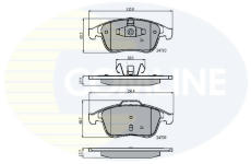 Sada brzdových platničiek kotúčovej brzdy COMLINE CBP01725