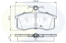Sada brzdových platničiek kotúčovej brzdy COMLINE CBP0173