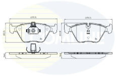 Sada brzdových platničiek kotúčovej brzdy COMLINE CBP01744