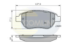 Sada brzdových platničiek kotúčovej brzdy COMLINE CBP01748