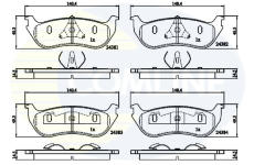 Sada brzdových platničiek kotúčovej brzdy COMLINE CBP01751
