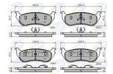 Sada brzdových platničiek kotúčovej brzdy COMLINE CBP01763