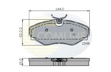 Sada brzdových platničiek kotúčovej brzdy COMLINE CBP01766