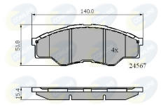 Sada brzdových platničiek kotúčovej brzdy COMLINE CBP01773