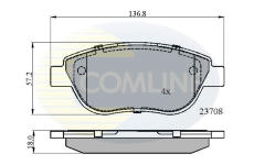 Sada brzdových platničiek kotúčovej brzdy COMLINE CBP01783