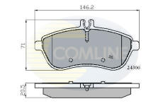 Sada brzdových platničiek kotúčovej brzdy COMLINE CBP01786