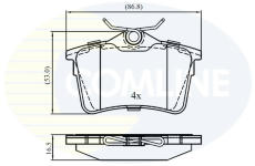 Sada brzdových platničiek kotúčovej brzdy COMLINE CBP01797