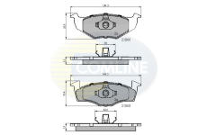 Sada brzdových platničiek kotúčovej brzdy COMLINE CBP0180