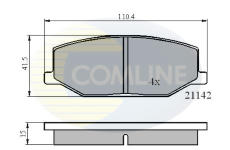 Sada brzdových platničiek kotúčovej brzdy COMLINE CBP0195