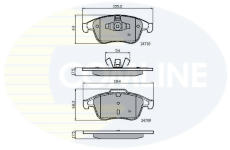 Sada brzdových platničiek kotúčovej brzdy COMLINE CBP02001