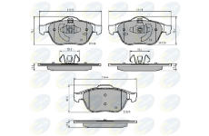 Sada brzdových platničiek kotúčovej brzdy COMLINE CBP02019