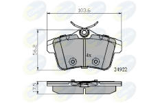 Sada brzdových platničiek kotúčovej brzdy COMLINE CBP02045