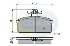 Sada brzdových platničiek kotúčovej brzdy COMLINE CBP0204