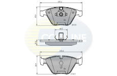 Sada brzdových platničiek kotúčovej brzdy COMLINE CBP02100