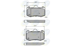 Sada brzdových platničiek kotúčovej brzdy COMLINE CBP02107