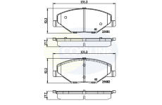 Sada brzdových platničiek kotúčovej brzdy COMLINE CBP02126