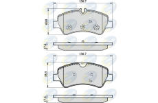 Sada brzdových platničiek kotúčovej brzdy COMLINE CBP02143
