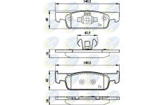 Sada brzdových platničiek kotúčovej brzdy COMLINE CBP02144