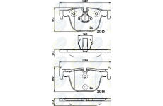 Sada brzdových platničiek kotúčovej brzdy COMLINE CBP02147