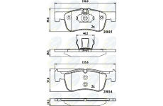 Sada brzdových platničiek kotúčovej brzdy COMLINE CBP02148