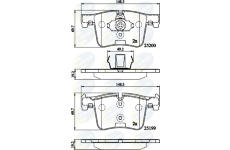 Sada brzdových platničiek kotúčovej brzdy COMLINE CBP02149