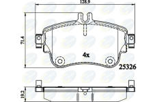 Sada brzdových platničiek kotúčovej brzdy COMLINE CBP02151