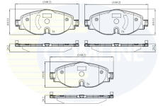 Sada brzdových platničiek kotúčovej brzdy COMLINE CBP02158
