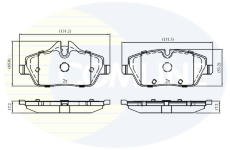Sada brzdových platničiek kotúčovej brzdy COMLINE CBP02160
